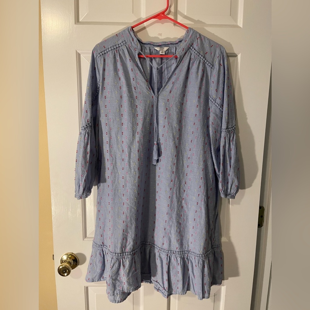 Crown & Ivy blue linen dress